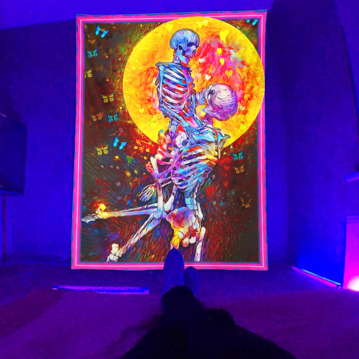 Skeleton Mushroom Astronaut Tapestry