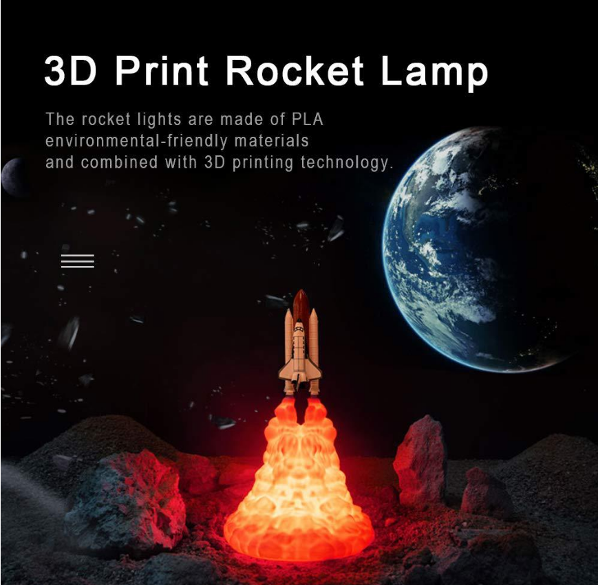 3D Print Rocket Night Lamp