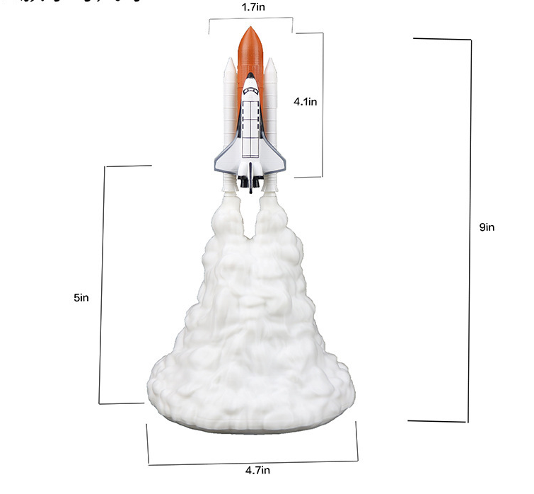 3D Print Rocket Night Lamp