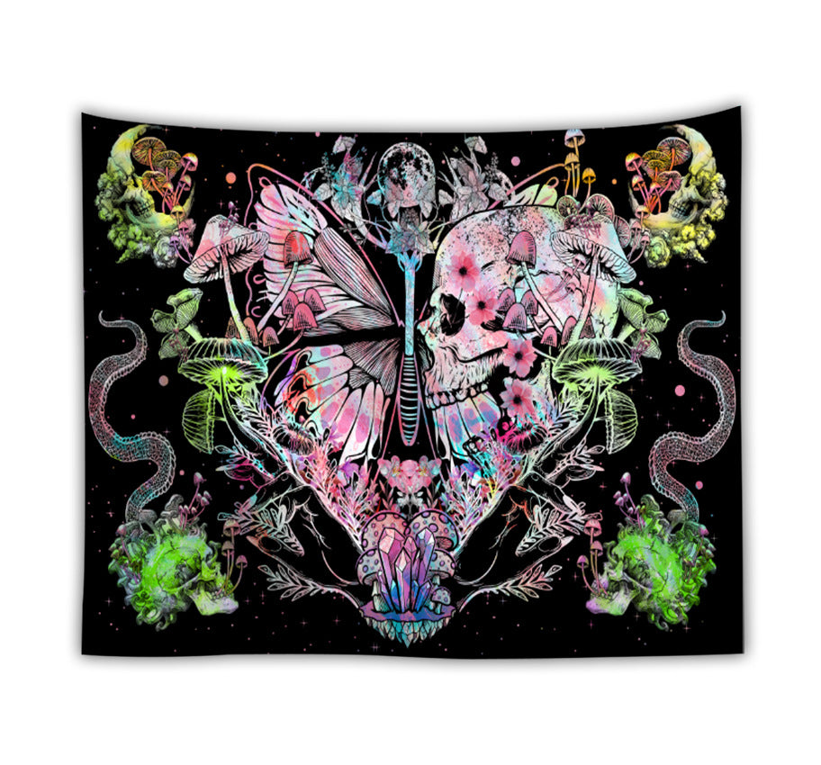 Alien Bar Skeleton Fluorescent Tapestry