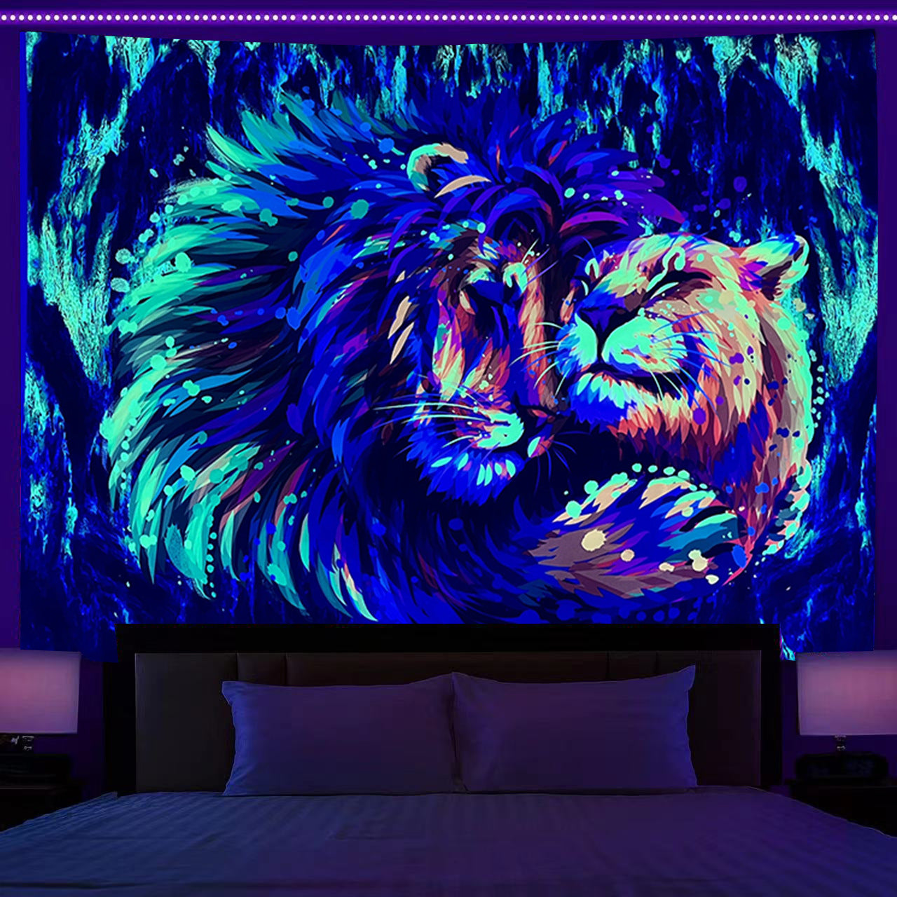 Fluorescent Print Decorative Tapestry