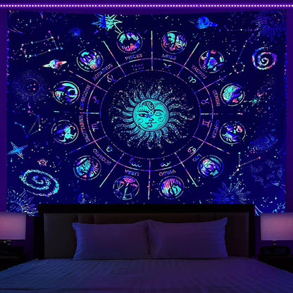 Fluorescent Print Decorative Tapestry