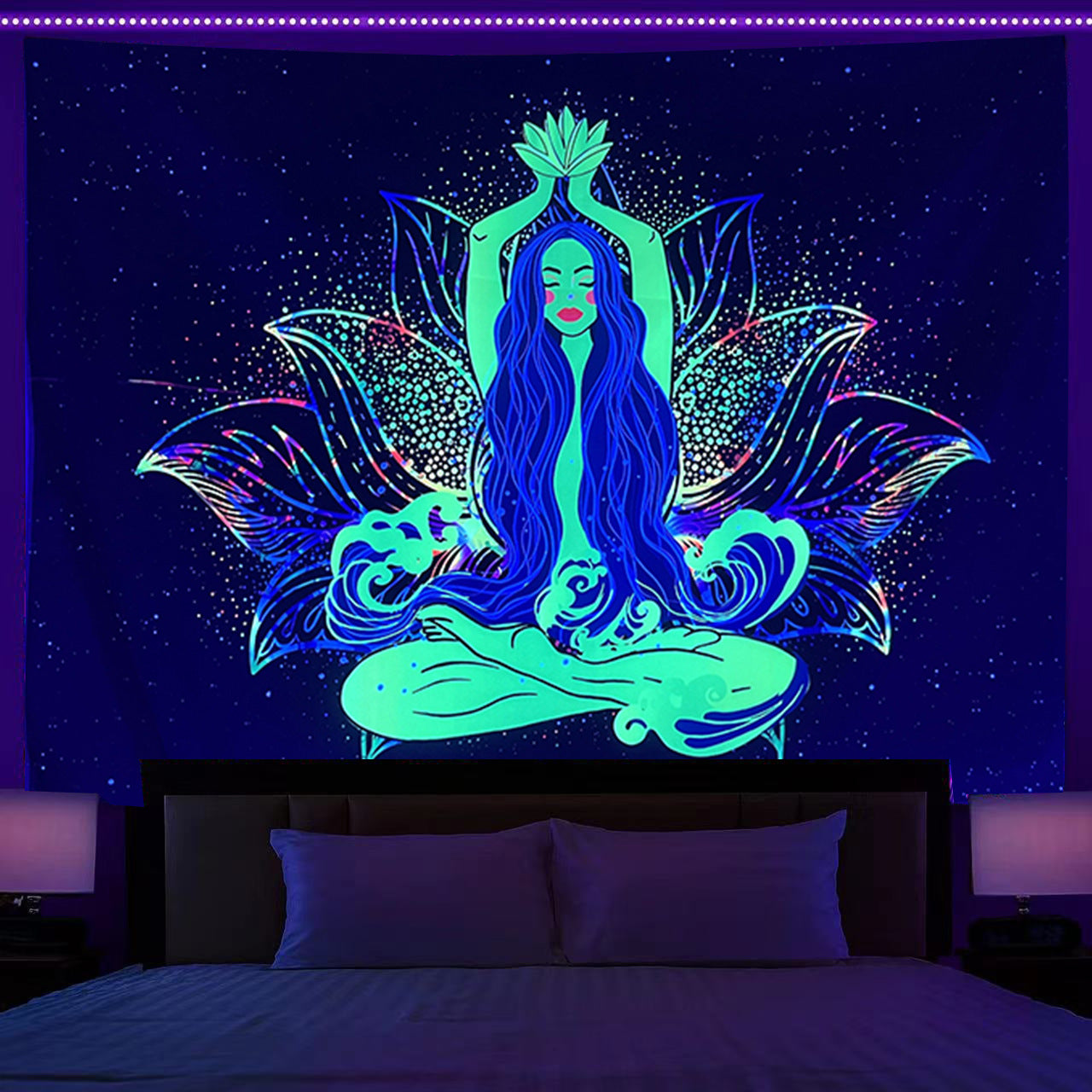 Fluorescent Print Decorative Tapestry