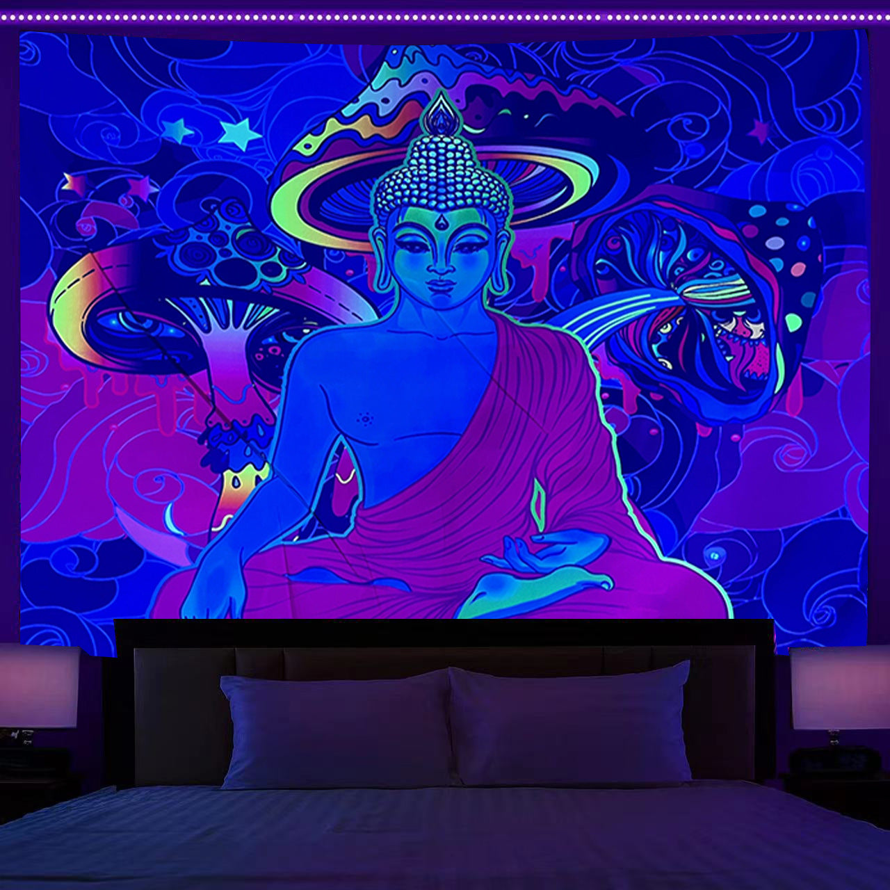 Fluorescent Print Decorative Tapestry