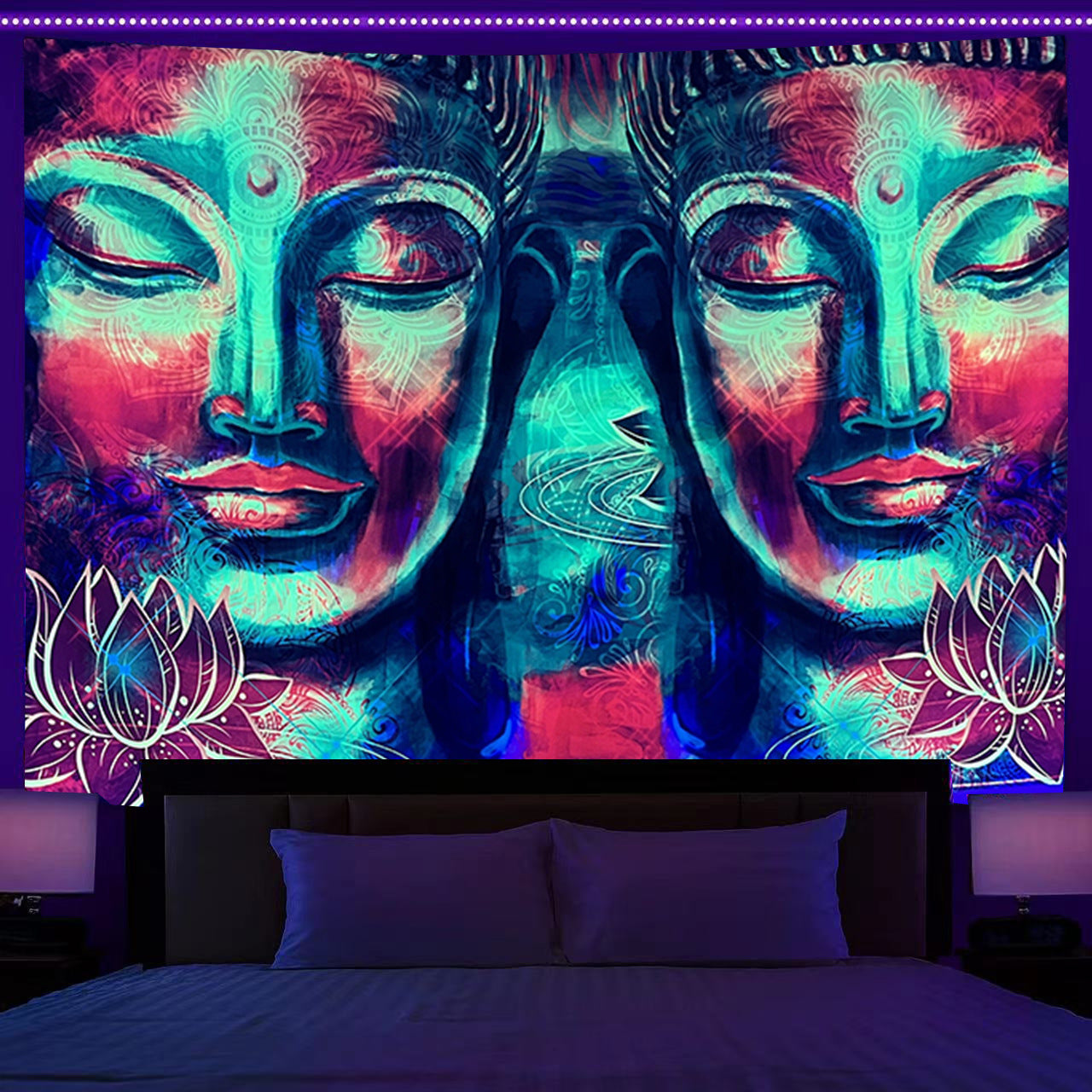 Fluorescent Print Decorative Tapestry