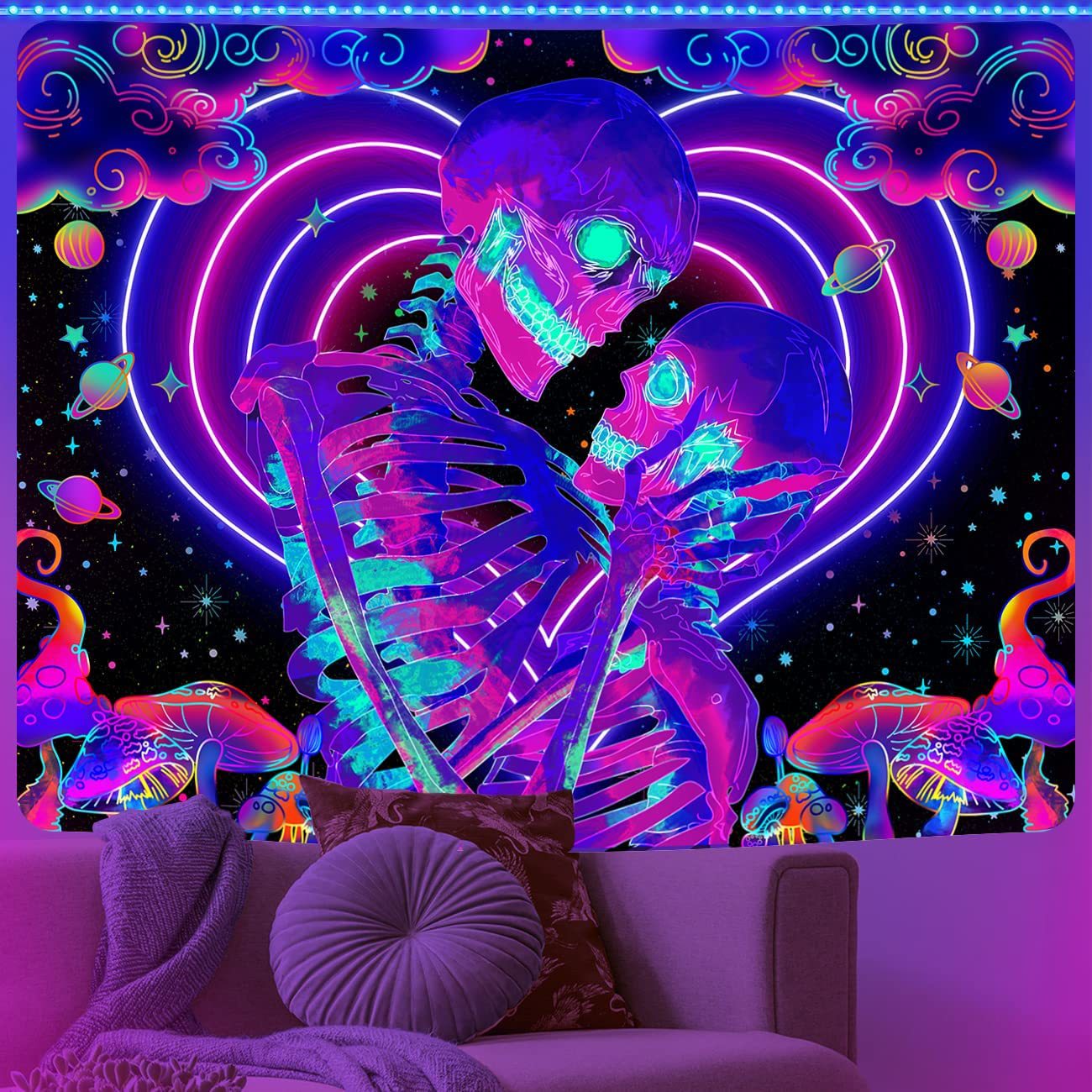 Multifunctional Fluorescent Tapestry