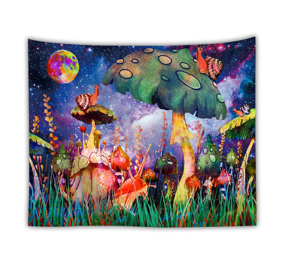 Alien Bar Skeleton Fluorescent Tapestry