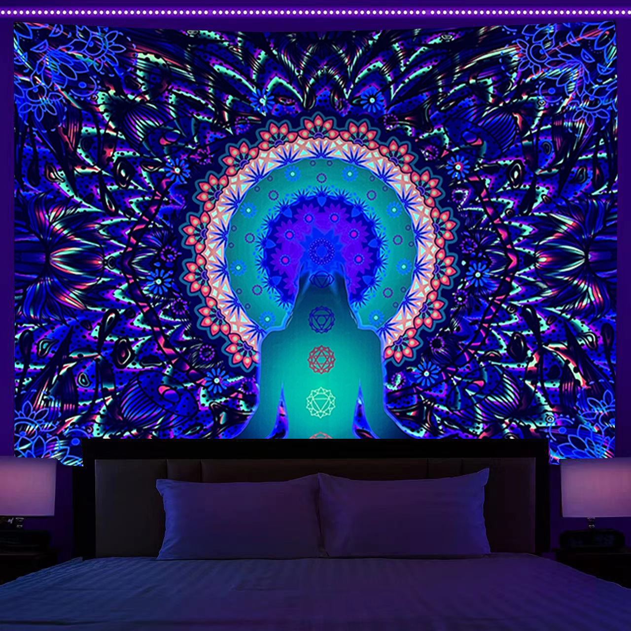 Fluorescent Print Decorative Tapestry