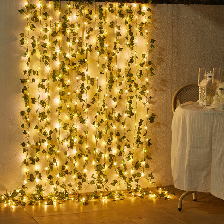 Plant Leaves Curtain Led