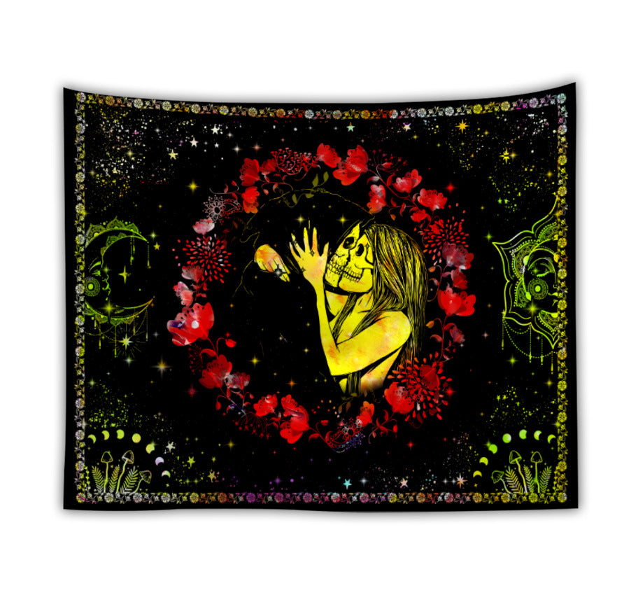 Alien Bar Skeleton Fluorescent Tapestry