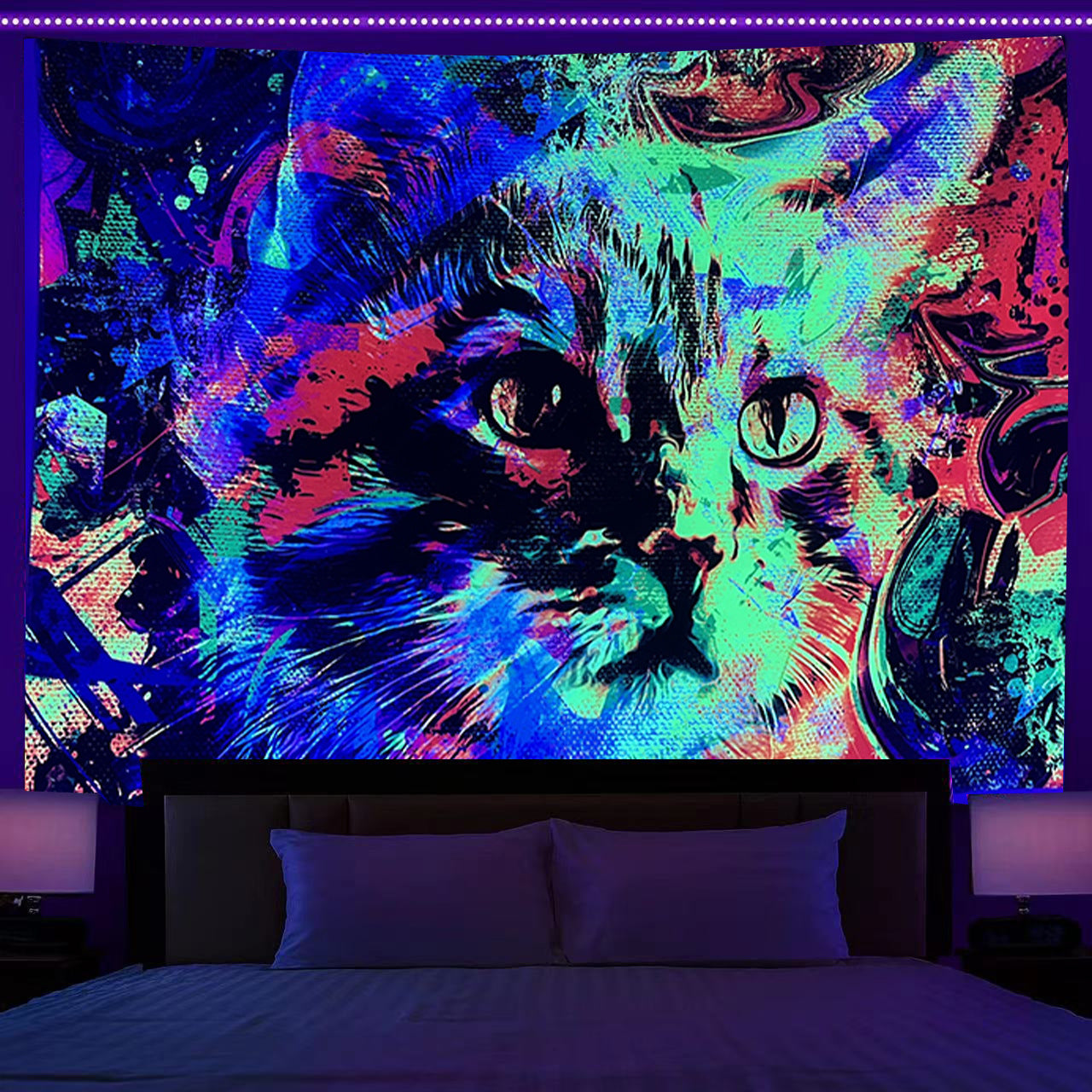 Fluorescent Print Decorative Tapestry